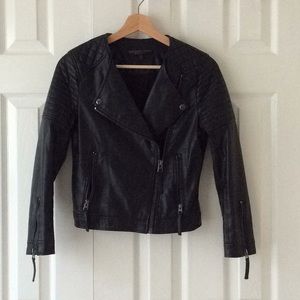 Topshop Faux Leather Jacket size xs petite